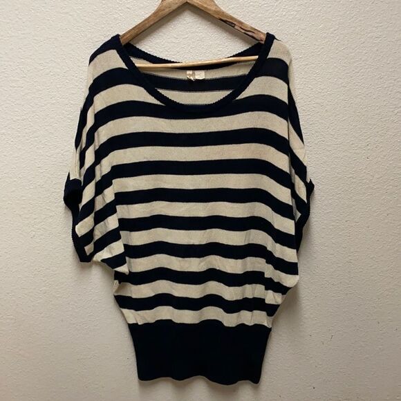 Anthropologie Moth Striped Dolman Sweater Small - Picture 1 of 6